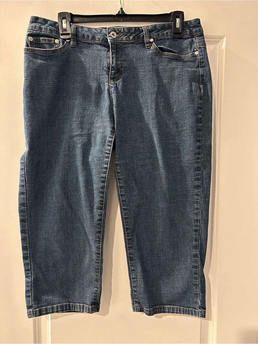 liz & co. Women's Dark Blue Cropped Jeans